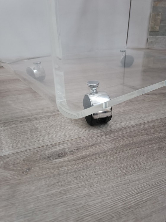 Image 1 of Mesa con ruedas de David Lange para Les invisibles du Marais, años 70