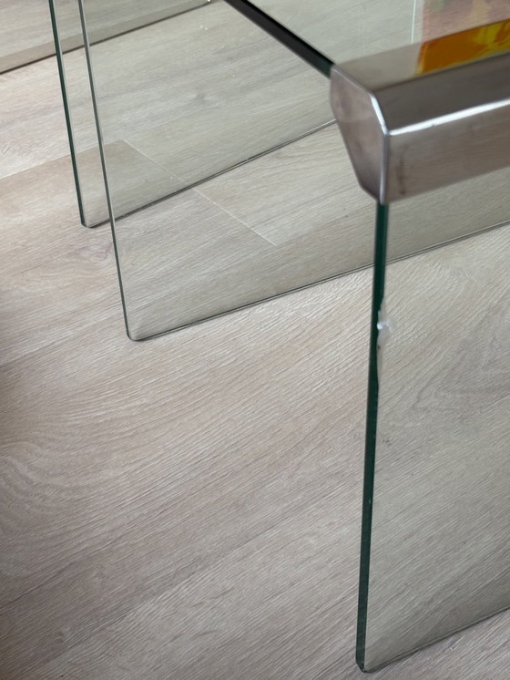 Image 1 of Galotti & Radice glass coffee table set (3)