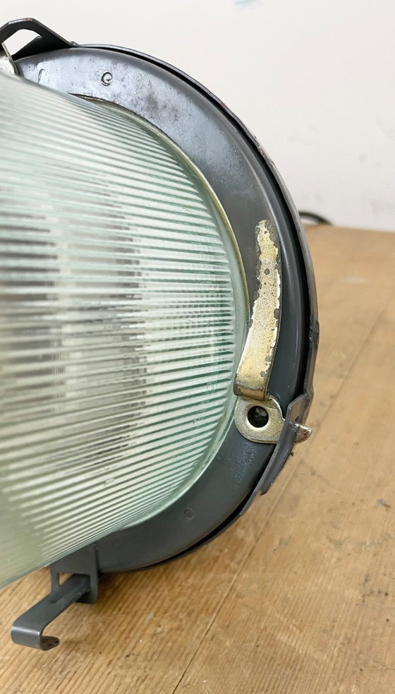 Image 1 of Graue Pendelleuchte im sowjetischen Bunker-Stil, 1970er Jahre