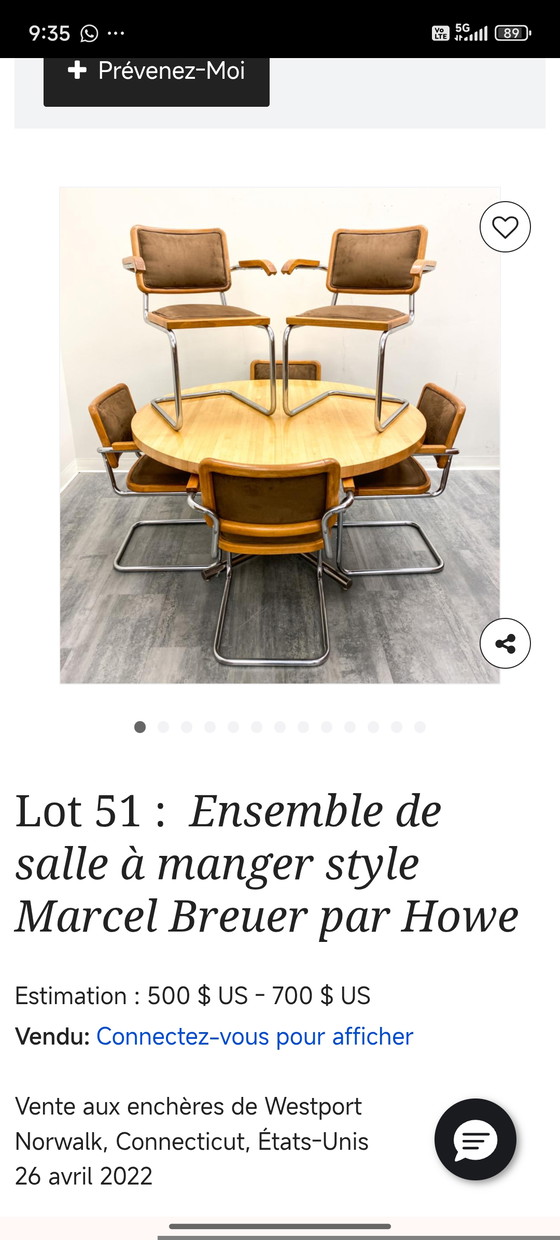 Image 1 of Set aus rundem Tisch und 3 Kufenstühlen B64 - Marke BENE (Design / Büro / Besprechung)