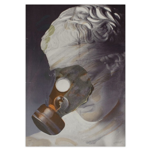 Gesigneerde lithografie van Wolf Vostell, Olympia (JO Barcelona) 1992 – lithos zeefdrukken, Paper