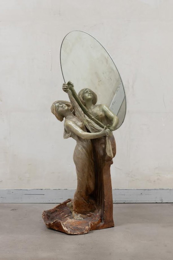 Image 1 of Specchio da donna in stile art nouveau