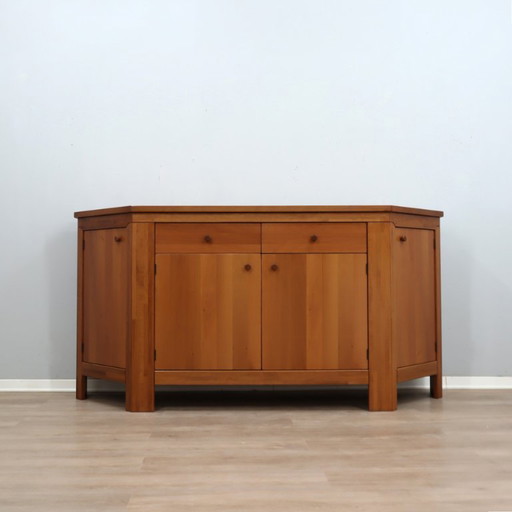 Vintage jaren 1970 Italiaans massief Maxxello Walnoot dressoir Scarpa, Michelucci stijl – Wood (photo 2 of 12)