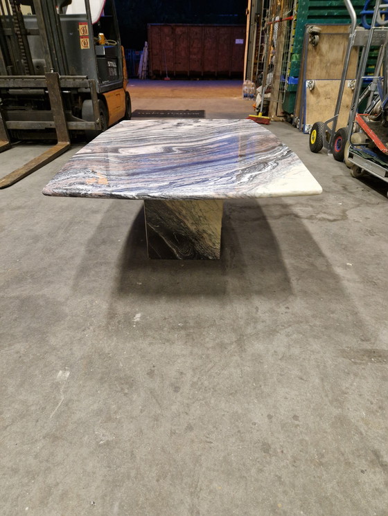 Image 1 of Marmeren salontafel | 130 x 80 x 42 cm | Uniek geaderd natuursteen 🌸
