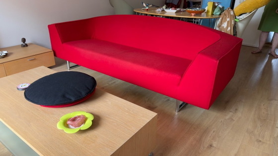 Divano di design Topform – Rosso, 3 posti – Design olandese senza tempo – Divani 3 posti, Textile (photo 10 of 12)