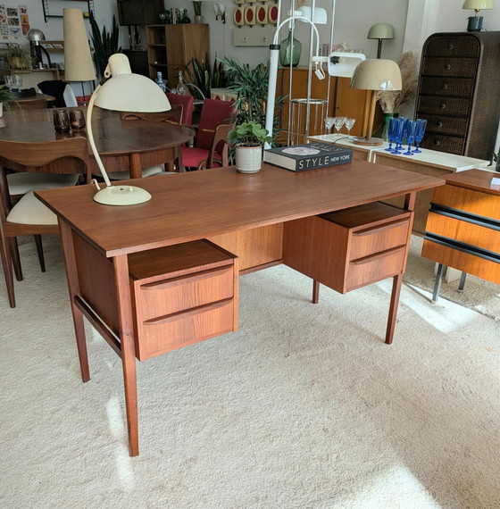 Scrivania danese vintage in teak, G. Nielsen Tibergaard – Scrivanie, Legno (photo 6 of 14)