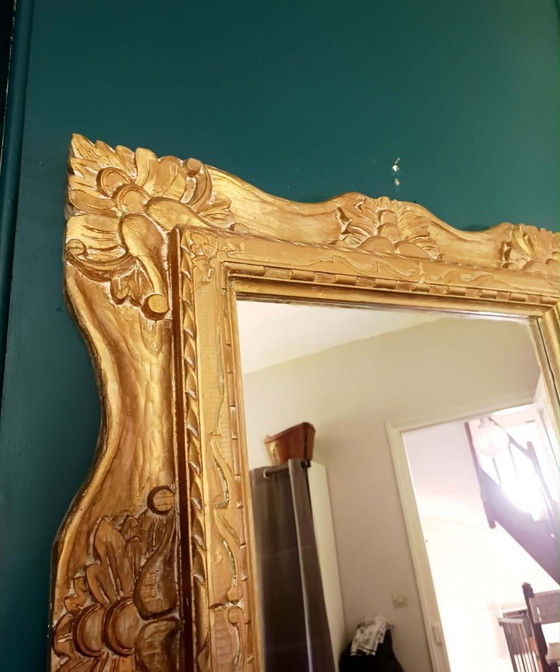 Image 1 of Large mirror in gilded wood