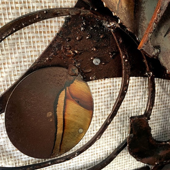 Image 1 of Henrik Horst Jaren 70 Brutalistische Metalen Wandsculptuur