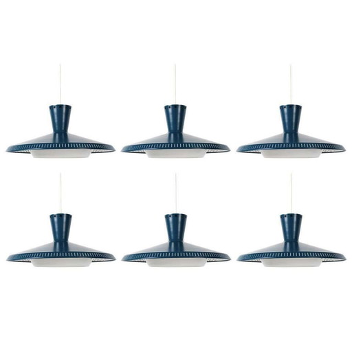 Lampada a sospensione industriale Louis Kalff NB93 per Philips, anni '50