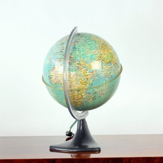 Image 1 of Verlichtende Vintage Plastic Globe, Tsjecho-Slowakije 1960