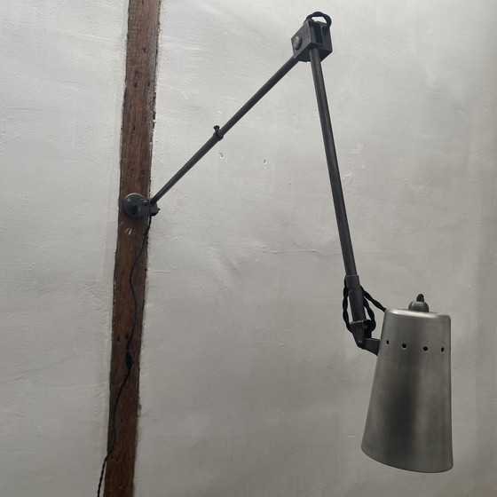 Image 1 of Antique 1950's Industrial Workshop Wall Lamp