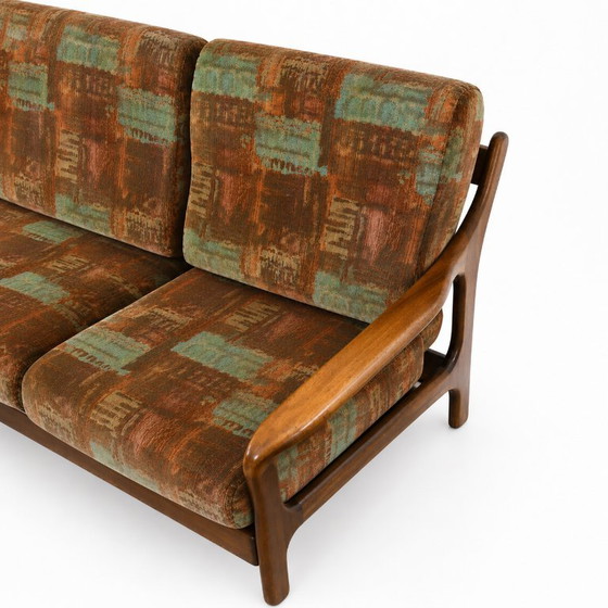 Divano vintage a 3 posti con struttura in teak degli anni '60. – Divani 3 posti, Wood (photo 3 of 5)