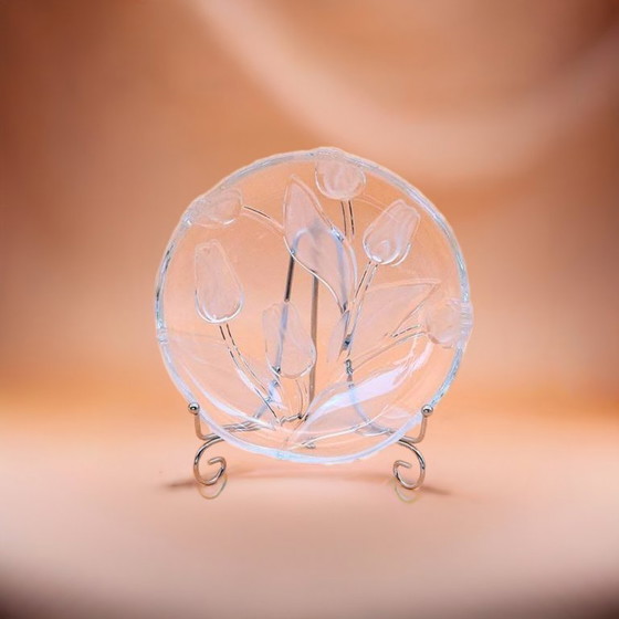 Image 1 of Vintage Walther Glass Bowl - Tulip Motif - German Design from the 1970s