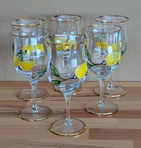 Glazenset, 6 wijn-/drinkglazen, "Tiffany" van Paul Nagel – Glazen & Karaffen, Glass (photo 7 of 9)