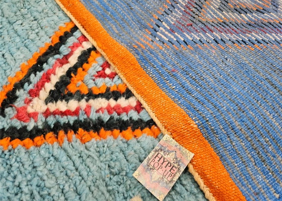 Image 1 of Handgeknoopt oosters wol Berber tapijt Boujad new Marokko 74x354cm