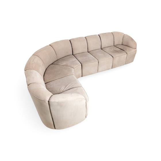 Image 1 of Canapé d'angle Walter Knoll Piccolino original, en daim, style vintage