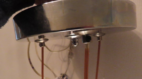 Image 1 of Lampada a sospensione vintage a cascata con 3 sfere di vetro