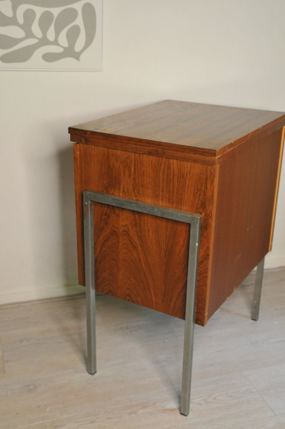 Image 1 of Bernina Favorit Mobili per cucire - Mobile in teak vintage degli anni '60/'70 mobile per giradischi