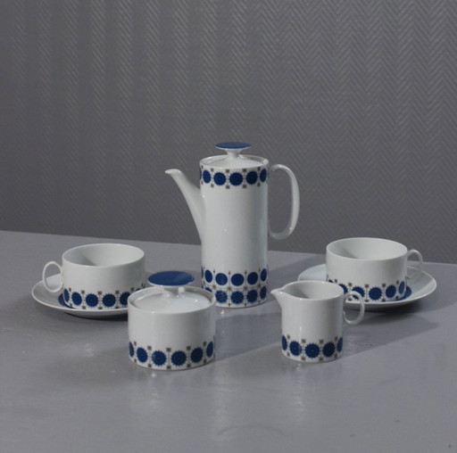 Vintage-Tête-à-Tête-Kaffeeservice aus Op-Art-Pop-Porzellan von Thomas Rosenthal, 1960er Jahre