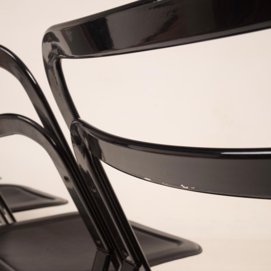 Sillas Clio de Acero y Cuero de Giorgio Cattelan para Cidue – Sillas de comedor, Leather, polished steel (photo 18 of 25)