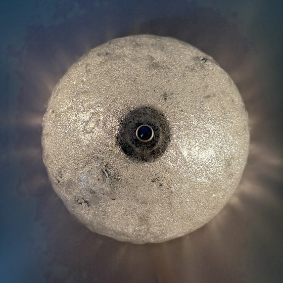 Image 1 of Vintage matglazen plafondlamp , jaren 1970