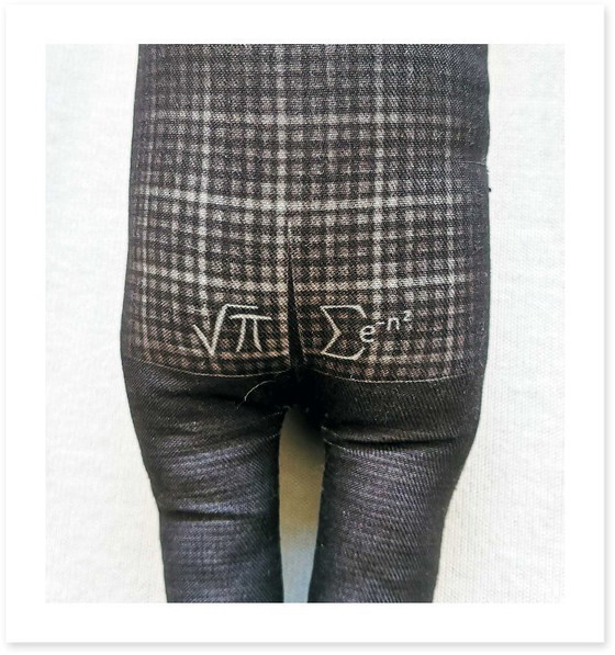 Image 1 of Sculpture scientifique d'Albert Einstein | Poupée d'art design | Objet de décoration intellectuel