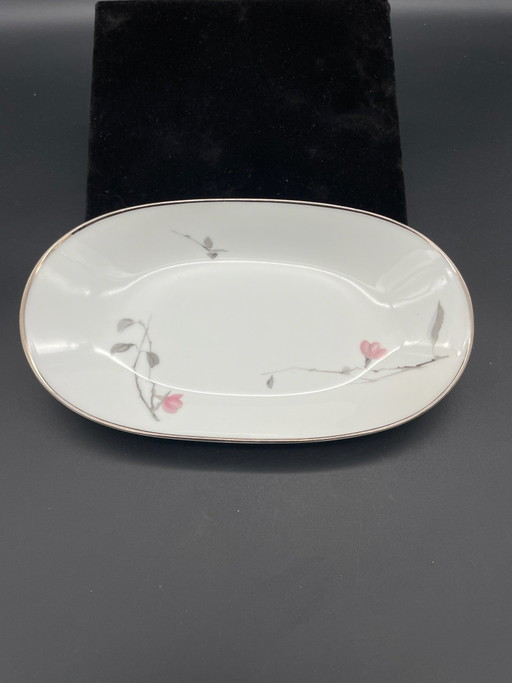 Rosenthal Form 2000 – Branche de fleur japonaise – Plat de service ovale 24 cm
