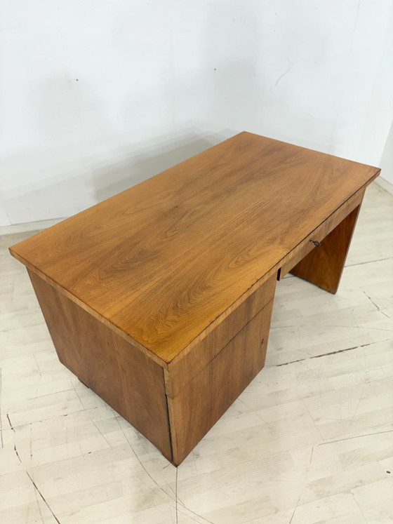 Image 1 of Art Deco desk / Vintage desk / 1928 desk / Walnut office desk