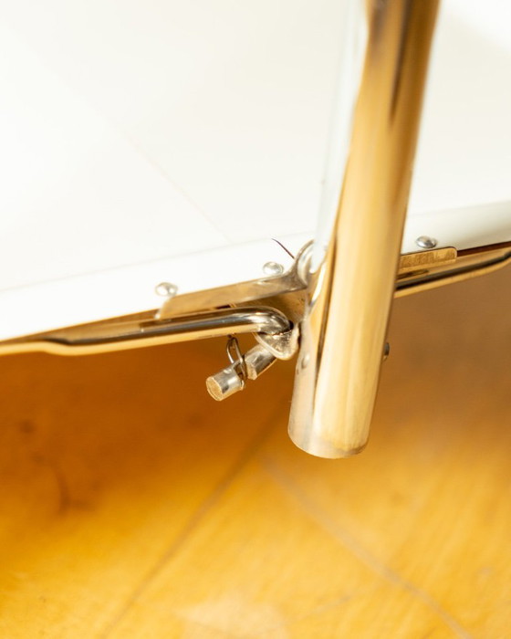 Image 1 of Vintage Raquer Folding Serving Trolley – White, 1960s