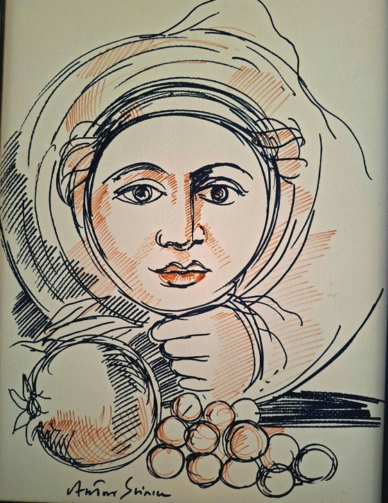 Image 1 of Antonio Sciacca (1957) – Untitled – Original marker drawing on art paper