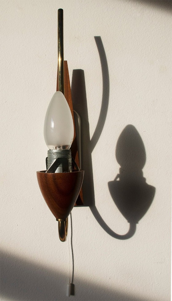 Image 1 of 4 lampade da parete vintage anni '60, design scandinavo