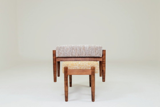 Image 1 of Juego de 2 sillas infantiles taburetes granola color marrón amarillento