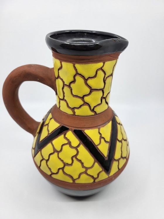 Image 1 of Raymond Camart Vallauris Art Deco style terracotta vase, 1950