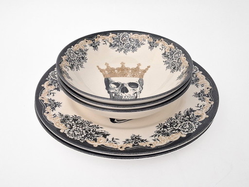 Vaisselle de collection de crânes