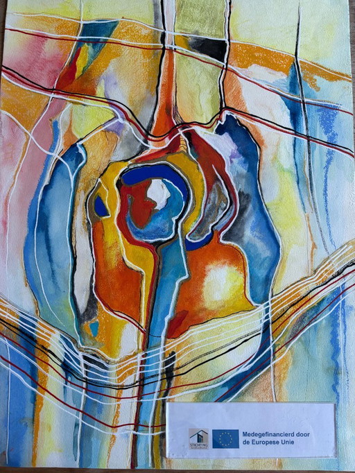 5 x acrylic on paper, unframed