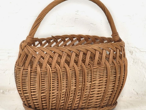 Dekorativer antiker Weidenkorb (ca. 1930) #7 – Dekorative Objekte, Wicker (photo 2 of 9)