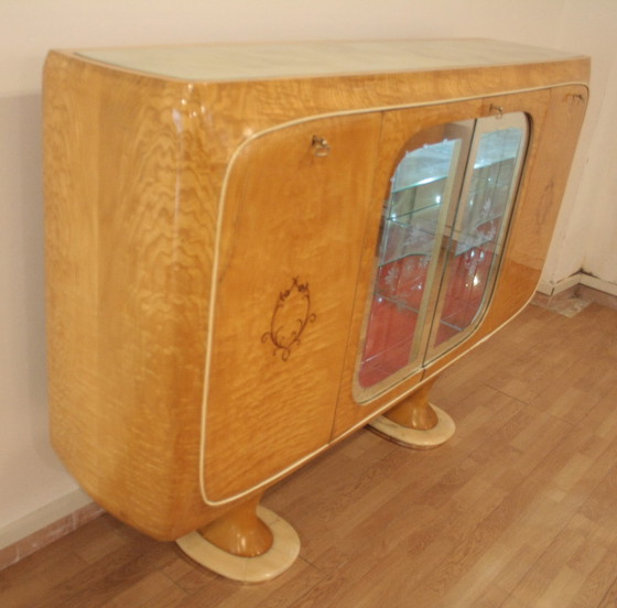 Image 1 of Vittorio Dassi Mid Century Modern Bar Sideboard | Vintage Wooden Furniture for Dining Room 1950