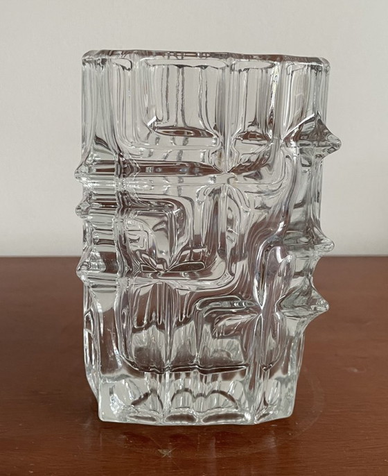 Image 1 of Sklo Union – Brutalistische Glasvase, Design aus den 1960er Jahren, Vladislav Urban