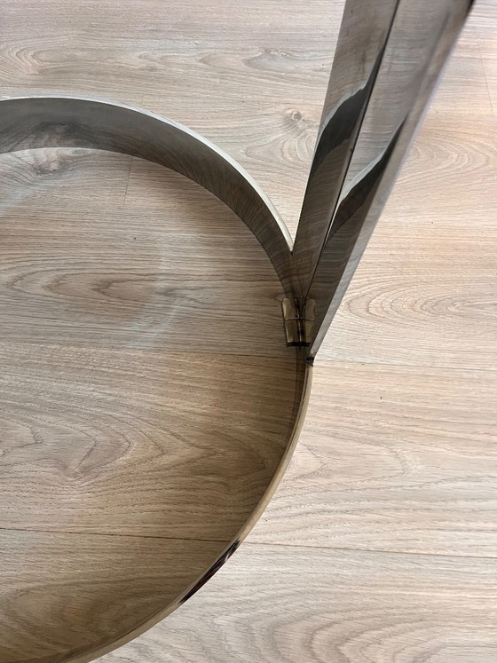 Chrome table with smoked tabletop – Dining tables, Glass, Metal (photo 6 of 8)