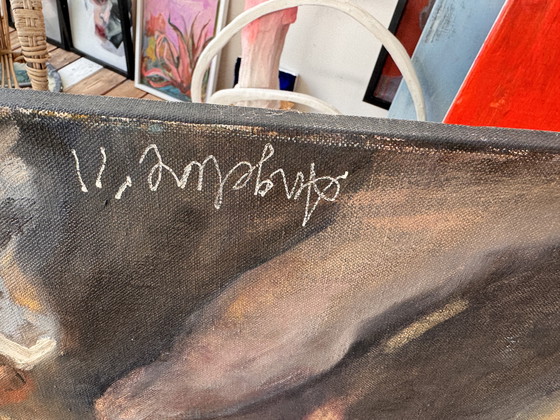 Image 1 of Multitud al óleo