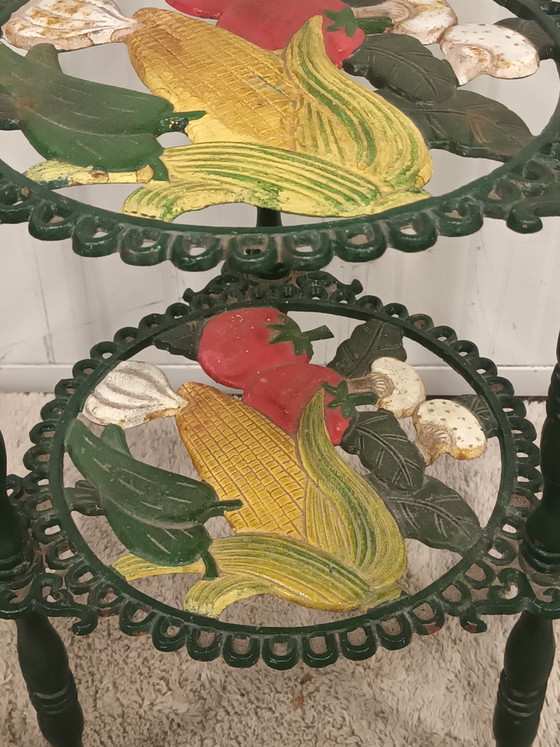 Image 1 of Antieke gietijzeren etagère