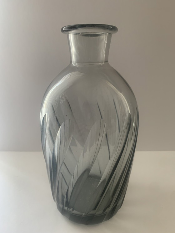 Image 1 of Wilhelm Wagenfeld Likörflasche Flasche liquor bottle Eremit Vereinigte Lausitzer Glaswerke Weißwasser WMF Bauhaus Design