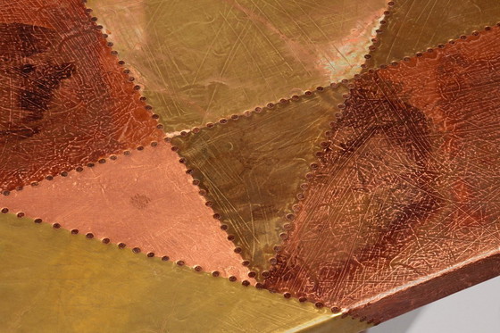 Image 1 of Lorenzo Burchiellaro, tavolino, rame e faggio tinto, Italia, anni '60.