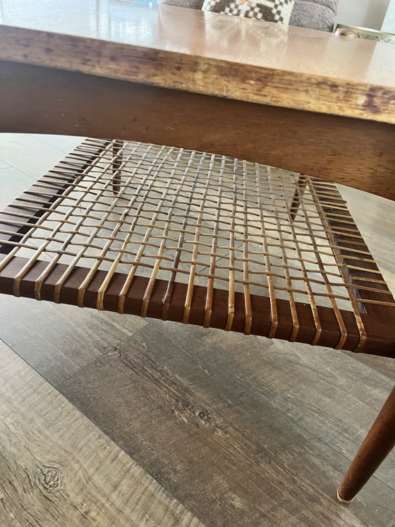 Vintage Louis van Teeffelen coffee table – Rattan, Wood (photo 5 of 13)