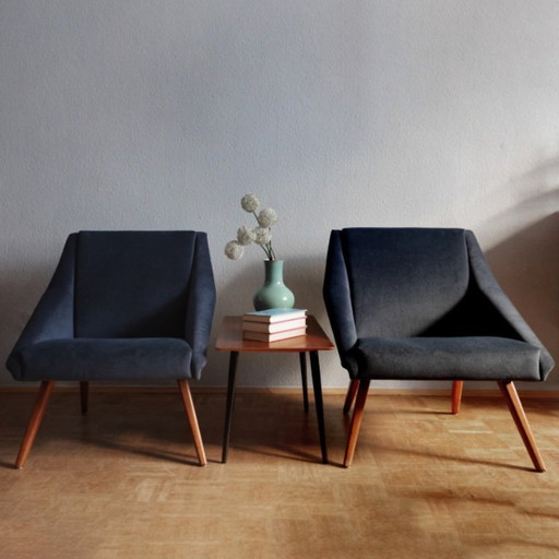 ❤️Vintage fauteuil uit de DDR (midden van de 20e eeuw) - Gerestaureerd cultureel meubelstuk