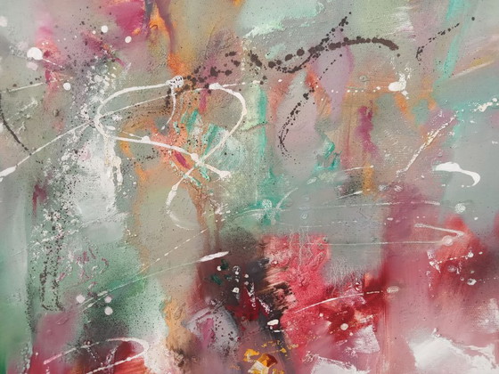 Origineel Olieverfschilderij Abstract Expressionisme Adem van de Lente – Schilderijen & Tekeningen, Canvas (photo 6 of 8)