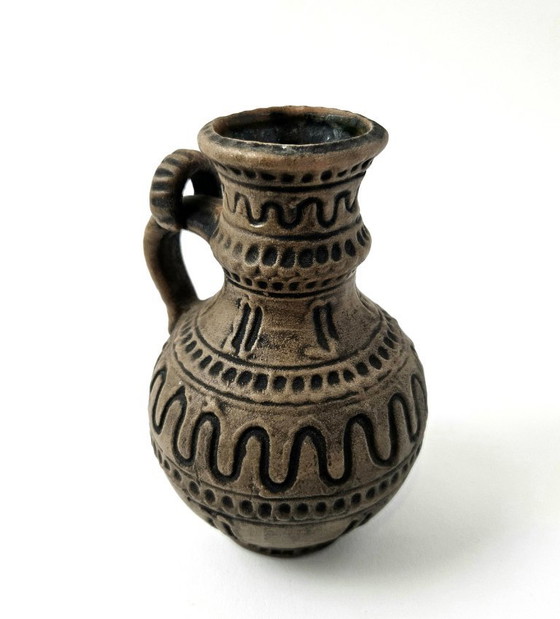 Image 1 of Mid-century Gmundner Vase from Austria | Vintage Handmade Ceramic Pitcher from the '60s