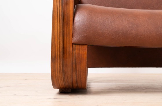 Pair of J. Bočan Brutalist Lounge Chairs for the Czechoslovak Embassy, Stockholm – Armchairs, Wood (photo 16 of 23)