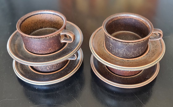 Image 1 of 4x Arabia Ruska Finland Coffee/Tea Cups + Dishes