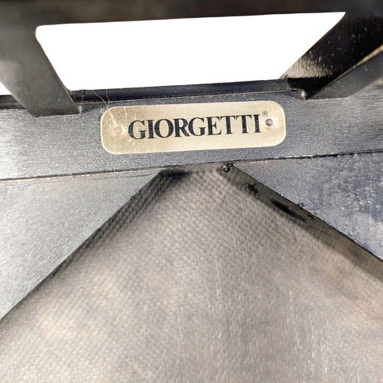 Image 1 of Conjunto original de 3 sillas Giorgetti Umberto Asnago, negras, Italia